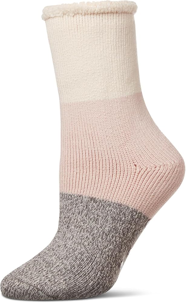 MeMoi Women's Colorblock Cozy Warm Thermal Crew Socks