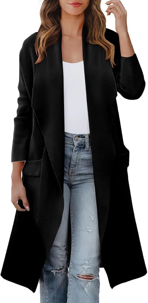 Women's Coats Basic Long Jacket Coat Coat Trench Long Jacket Ladies Slim Long Belt Elegant Winter Coats for Women