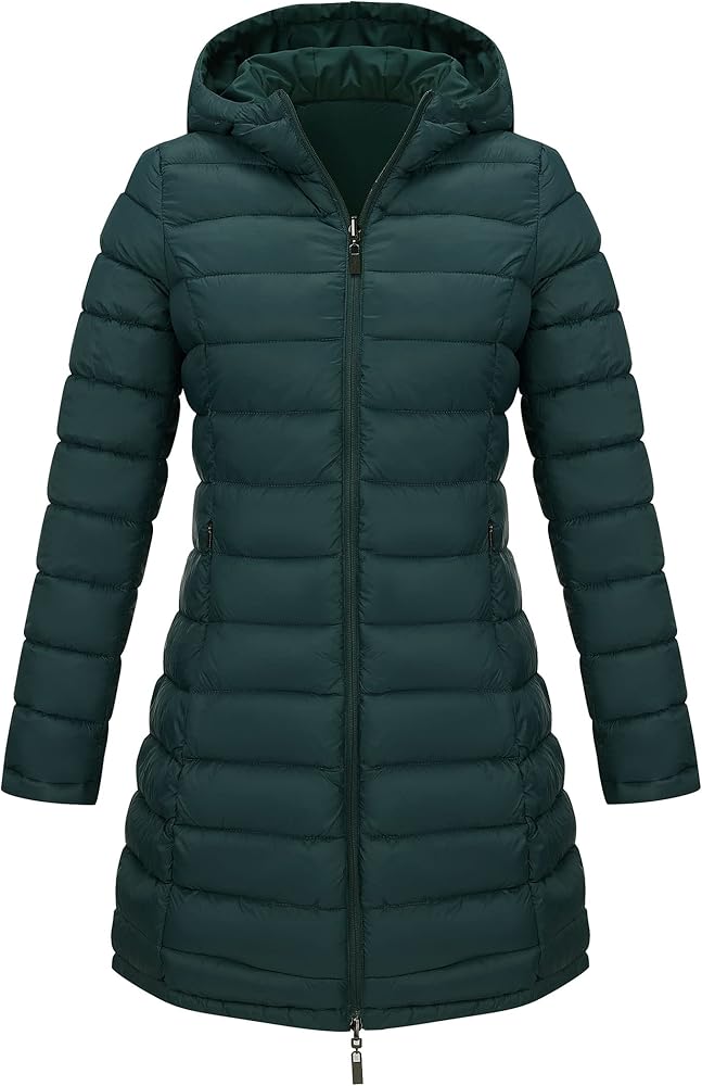 Bellivera Women Puffer Jacket Reversible Spring and Winter Fashion Warm Quilted Long Hooded Padded Bubble Coat