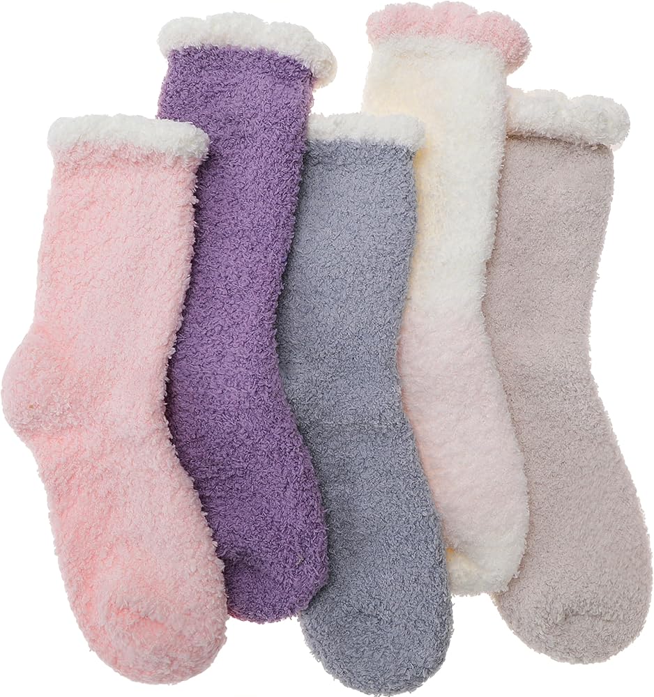 EBMORE Womens Fuzzy Socks Fleece Fluffy Cabin Plush Warm Sleep Soft Cozy Winter Adult Socks