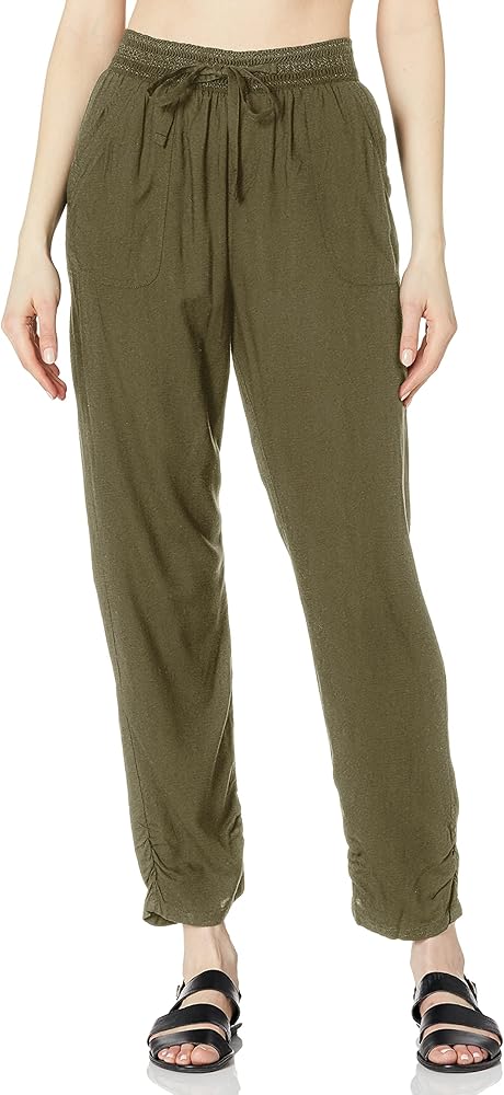 DKNY Women's Smocked Drawstring Pants Swim Cover Up