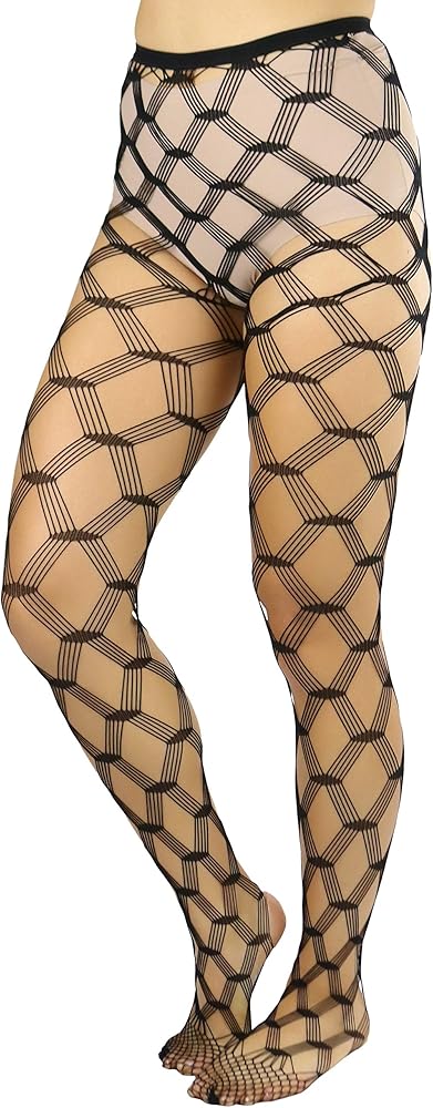 ToBeInStyle Women's Huge Net Diamond Shape Pantyhose Stockings