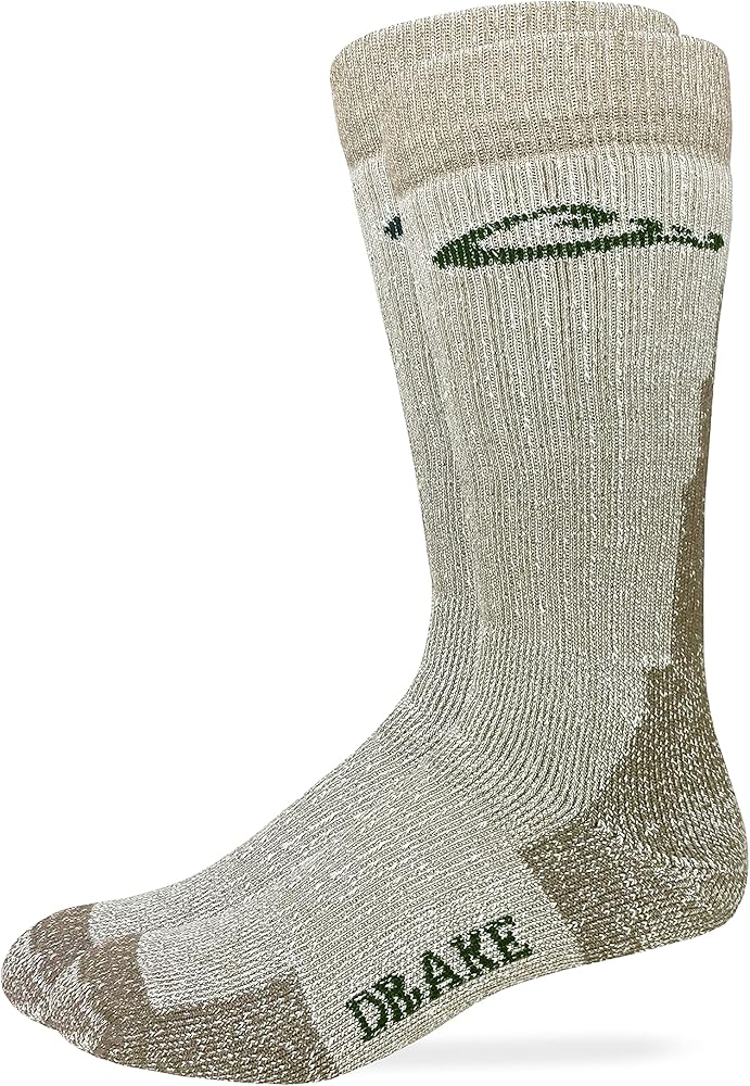 Drake Merino Wool Blend Socks, Taupe, Lrg (W 9-12 / M 9-13), 1 Pair