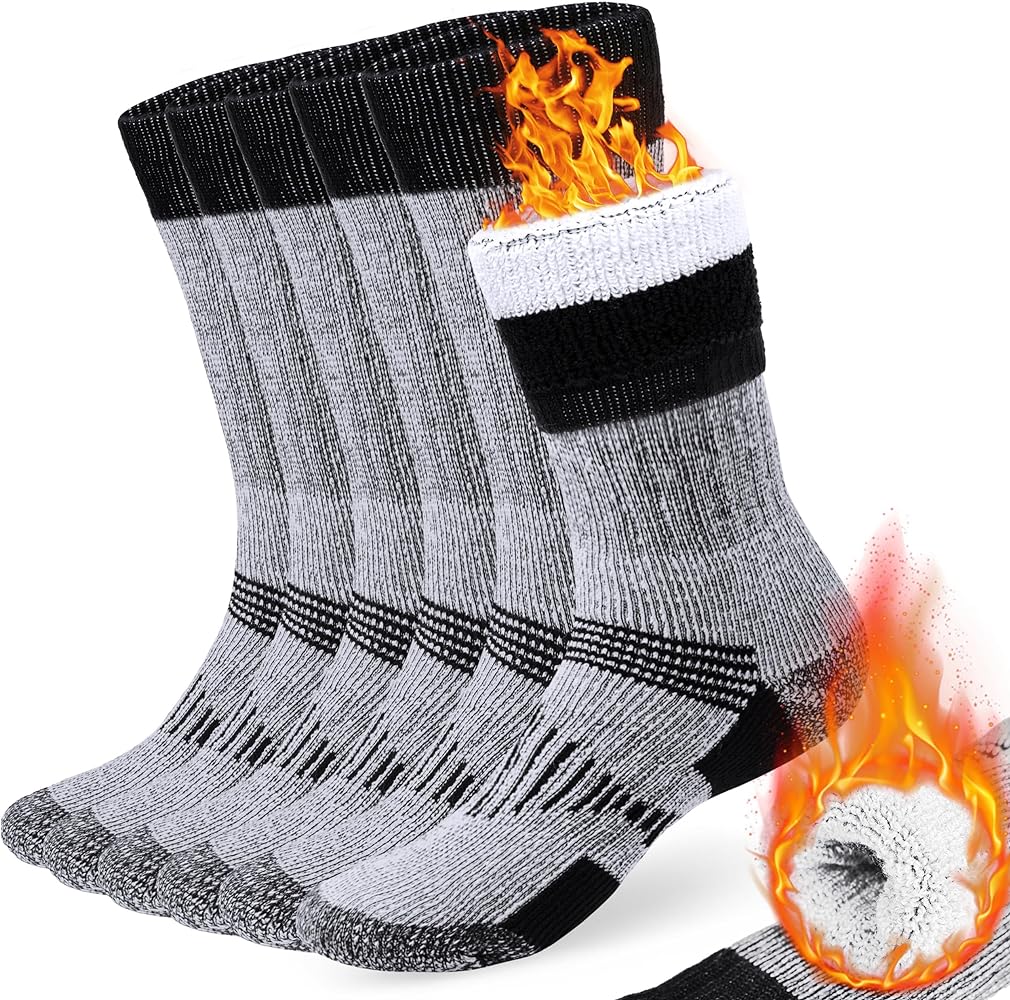 Merino Wool Socks for Men and Women Warm thermal Boot Hiking Socks 3 Pairs