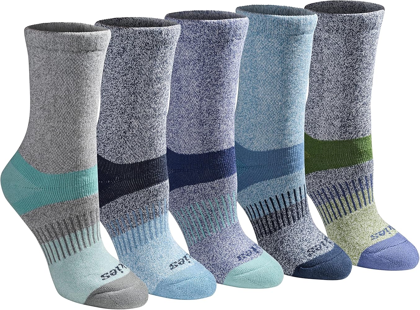 Dickies Women's Max Cushion Non-Binding Crew Socks, Available in 3 and 5 Pairs