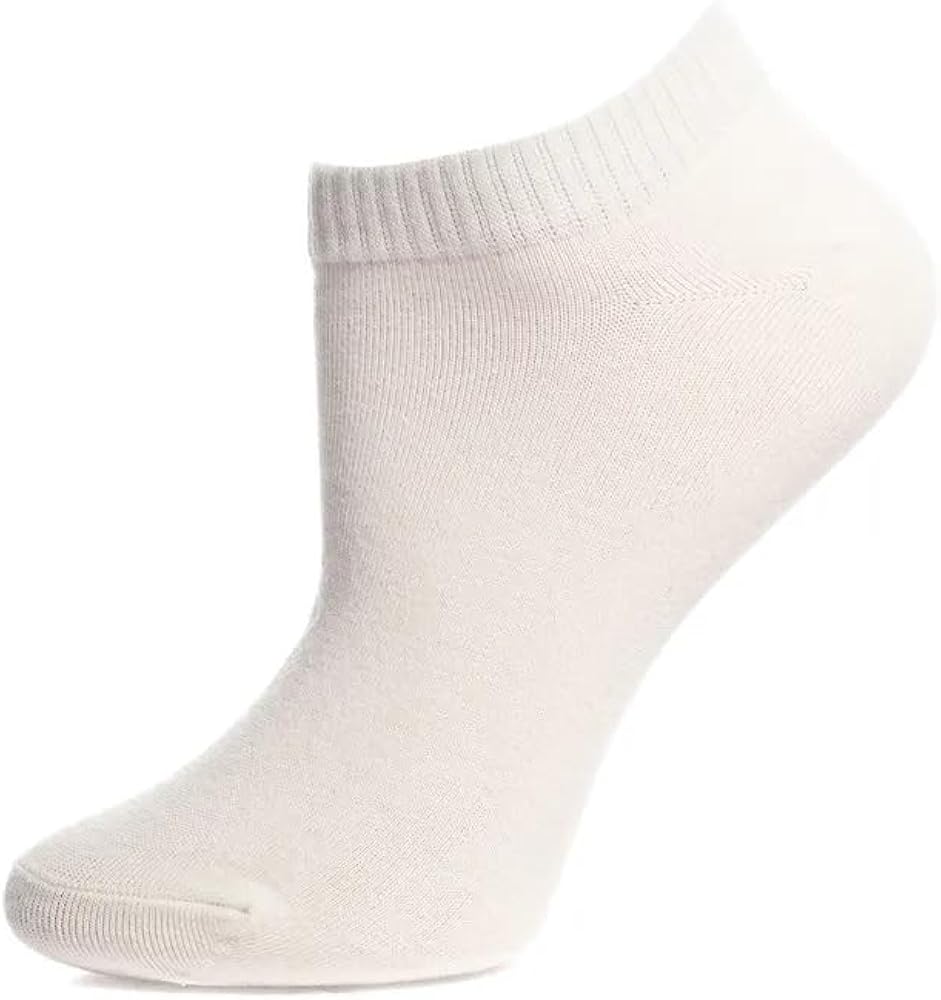 Womens No-Nonsense Cotton Ankle Socks - White, Grey and Black | Low Cut, Size 5-11| 100% Comfort for Womens Feet