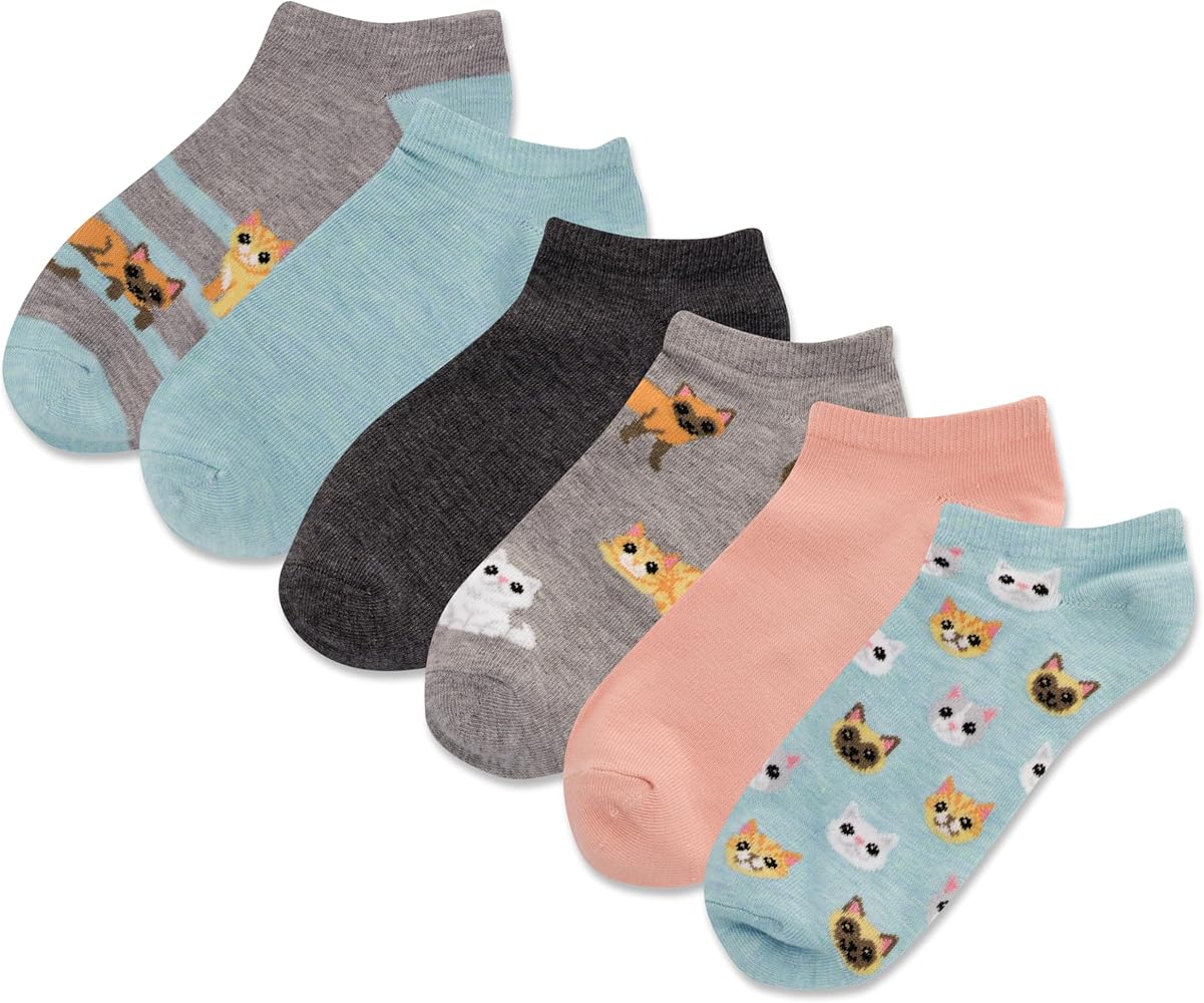 Hot Sox Women's Cute Animals Low Cut Socks-6 Pair Pack-Cool & Fun Novelty Gifts