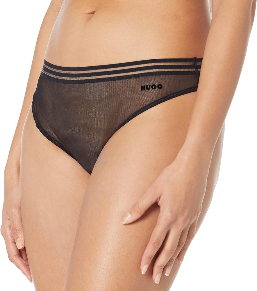 HUGO Women's Sheer Brazilian Thong