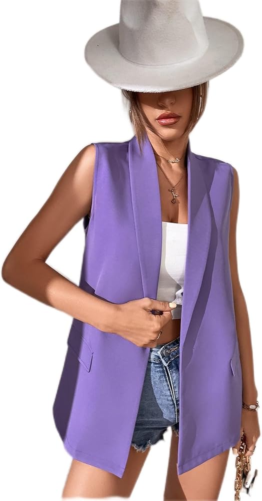 women's jacket Solid Shawl Neck Vest Blazer jacket for women