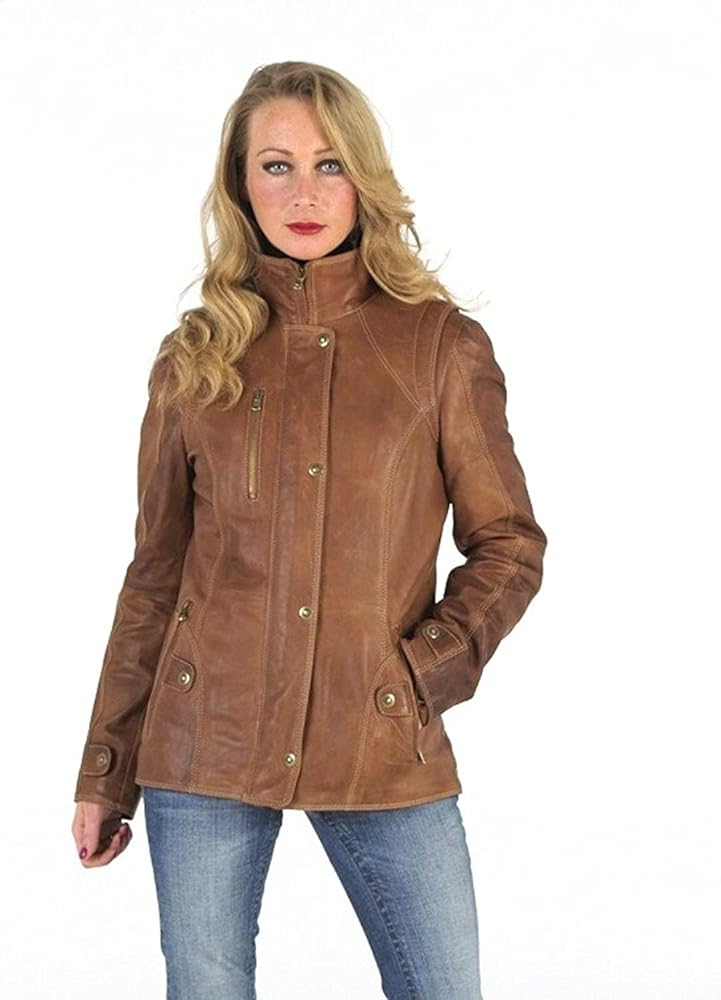 Womens Professional Coat Style Lambskin Leather Jacket