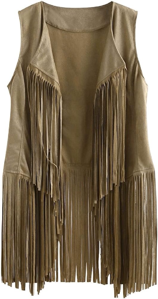 RKSTN New Tassels Fringe Sleeveless Coat Womens Fall Fashion 2024 Outwear Tops Solid Vest Cardigan Sexy Waistcoat Jacket