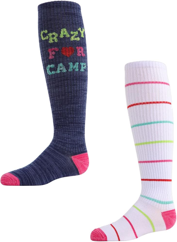 MeMoi Crazy for Camp Knee High Socks 2-Pack