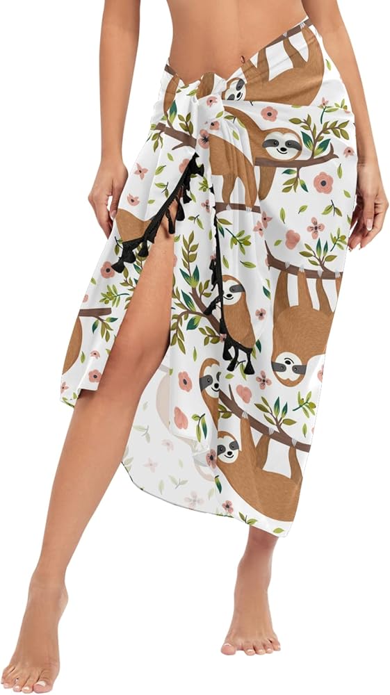 Naanle Women's Cover Ups Skirt Sarongs Beach Wrap Skirt Cover Up Bikini for Swimwear Long