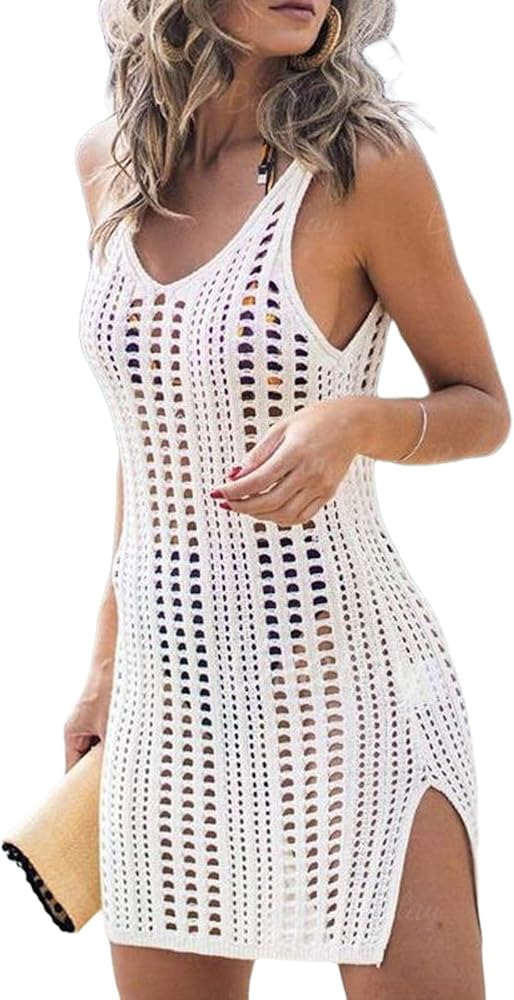 Womens Swimsuits Cover Ups Crochet Bathing Suit Tassel Bikini Coverup Hollow Out Dresses Beach Swimwear