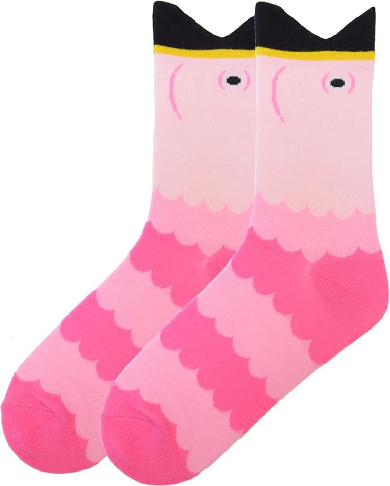 K. Bell Women's Wide Mouth Animal Novelty Crew Sock