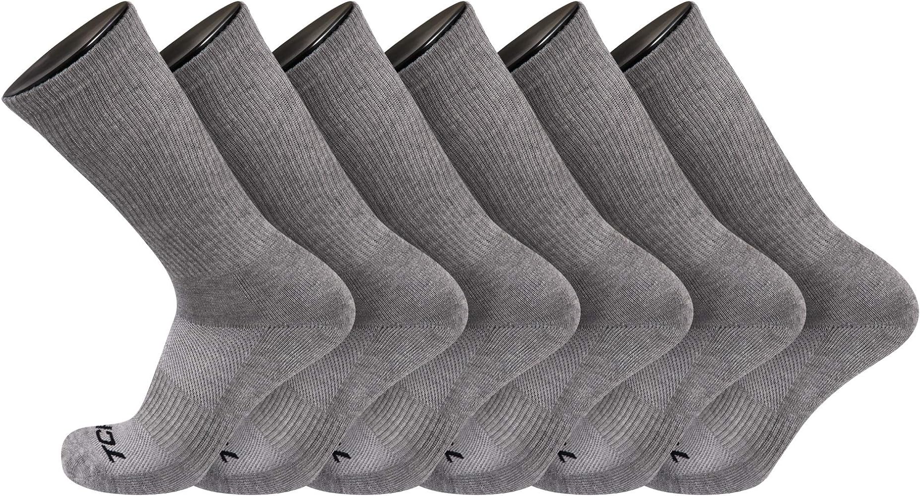 TCK Moisture Wicking Work Crew Socks for Men & Women- 9-11/10-13/13-15 Cushioned Boot Socks 6-pack 3-pack 12-pack