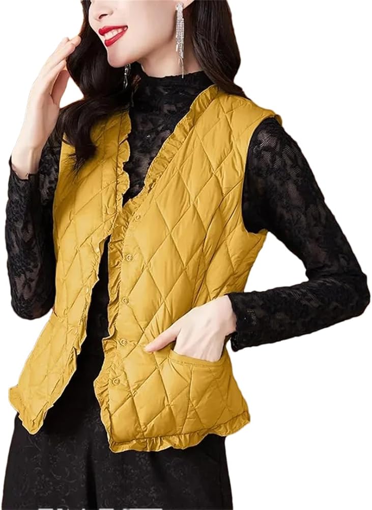 Women Vests Loose Short Down Cotton Vest Jacket Female Sleeveless Warm Waistcoat Female Tops