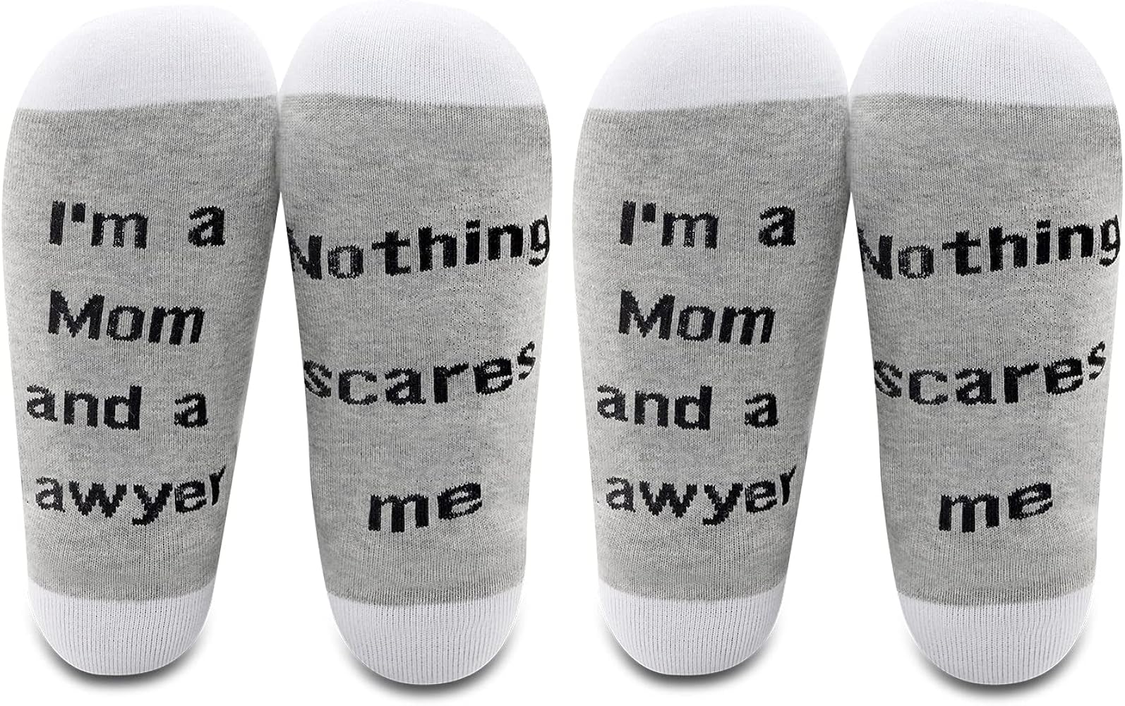 LEVLO Lawyer Mom Gift I'm A Mom And A Lawyer Nothing Scares Me Socks Mother’s Day Gift Law School Graduation Gift