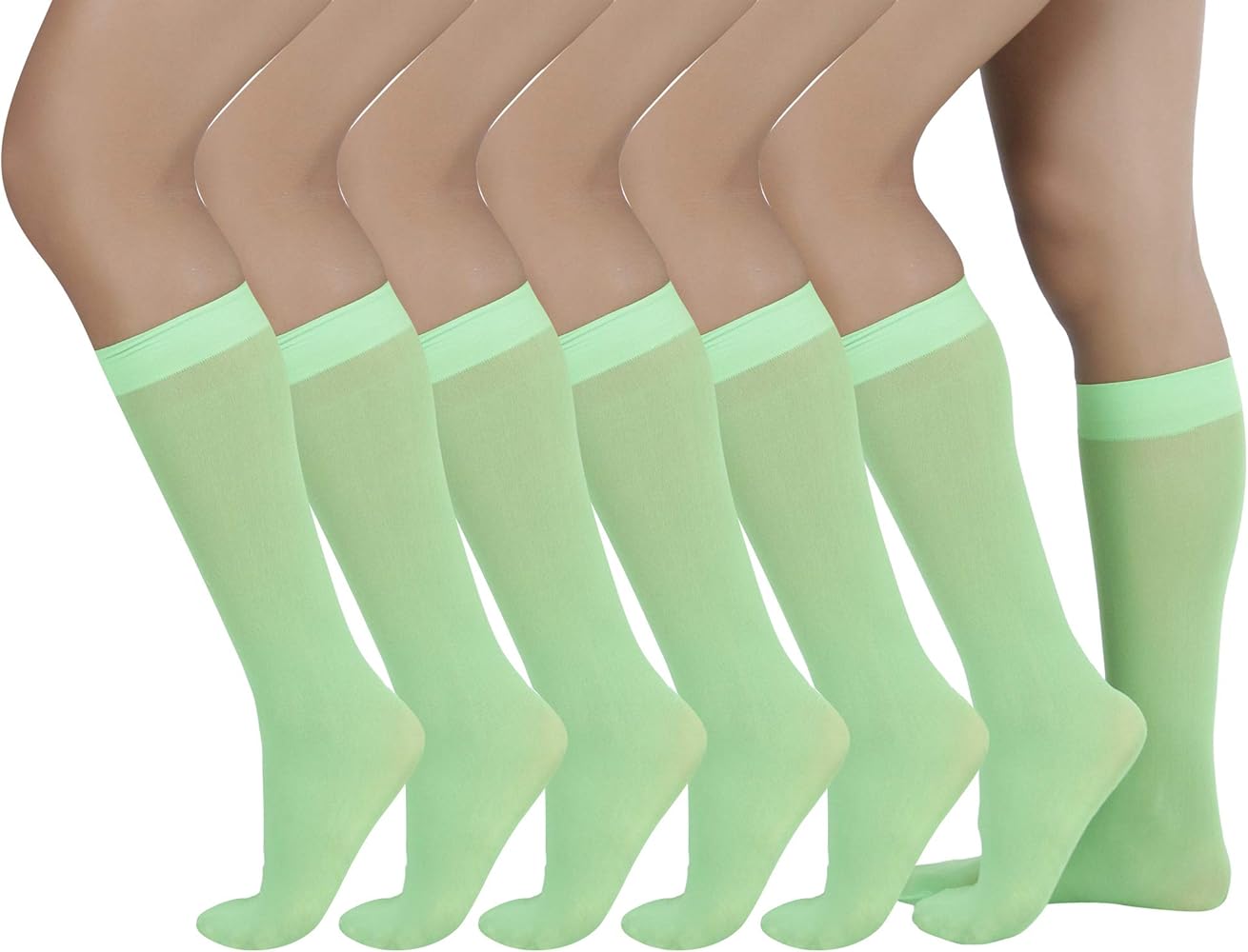 ToBeInStyle Womens Pack of 6 Knee High Trouser Vibrant Socks