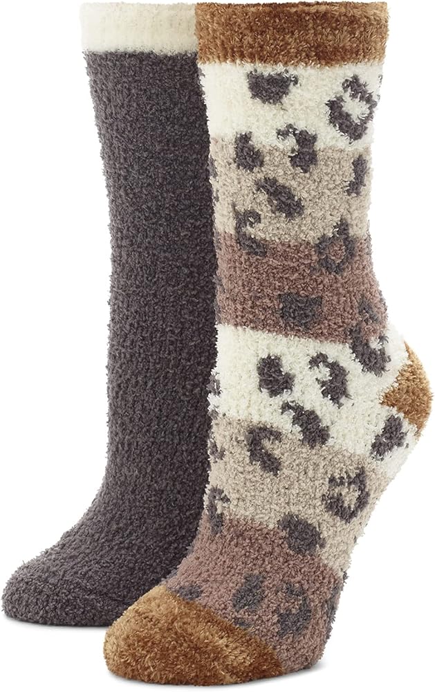 HUE Women's Kick Up Your Feet Cozy Sock, 2 Pair Pack