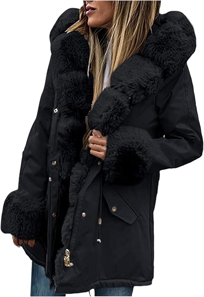 Sherpa Jacket Pullover Plus Size Women Winter Coats For Women 2023 Trendy Faux Fur Coat Women Plus Size Zipper Women's Coats, Jackets & Vests Winter Puffer Coats For Women