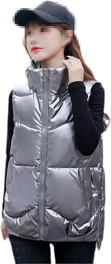 Women Casual Outerwear Waistcoat Short Loose Autumn Winter Down Cotton Vest Jacket