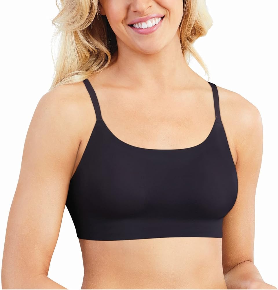 Hanes Womens Ultra-Light Full-Coverage Wireless Seamless T-Shirt Bra With Comfortflex Fit