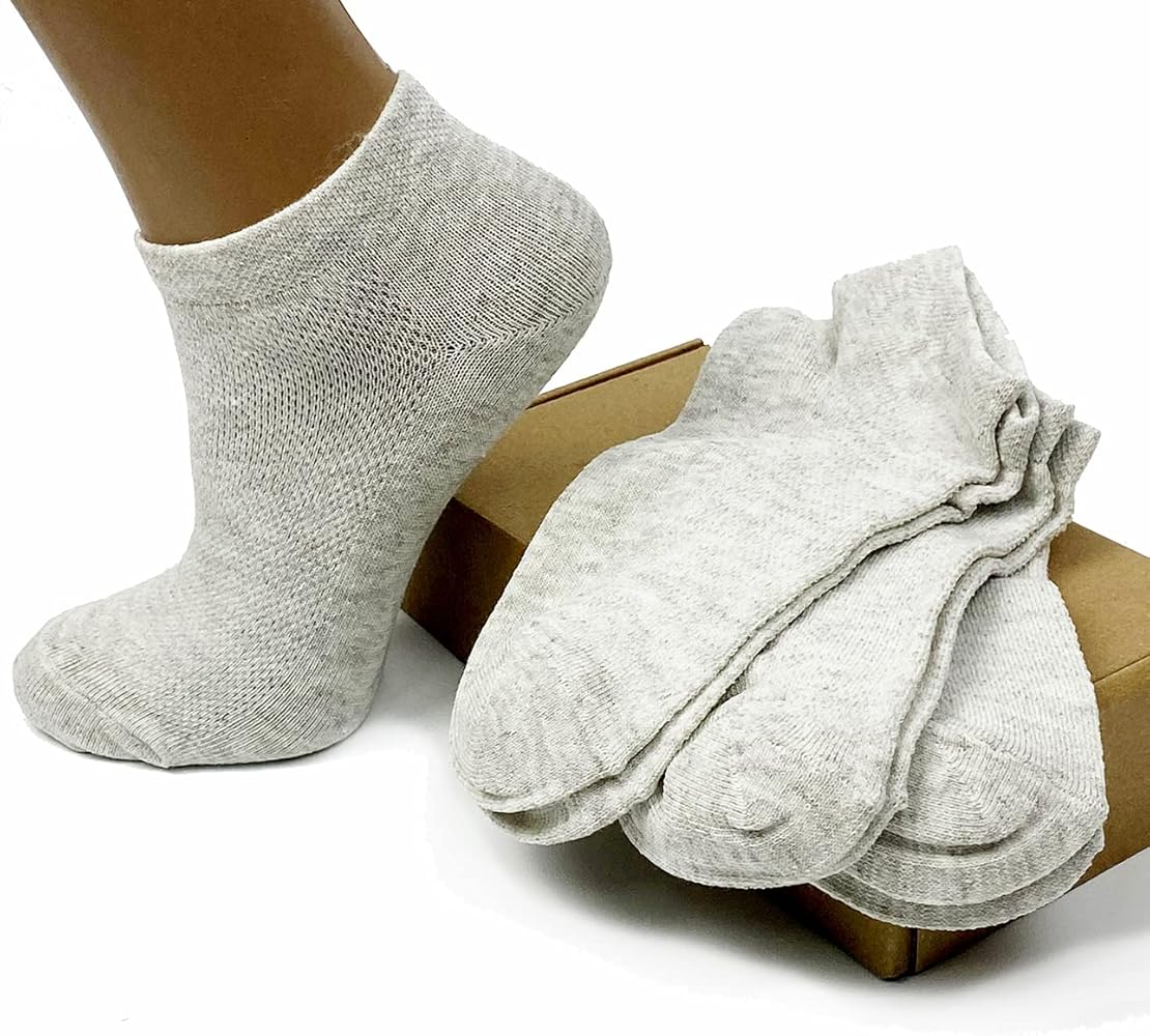 Women's Flax Linen Ankle Socks Quick-Drying Finely Made Mesh-knitted