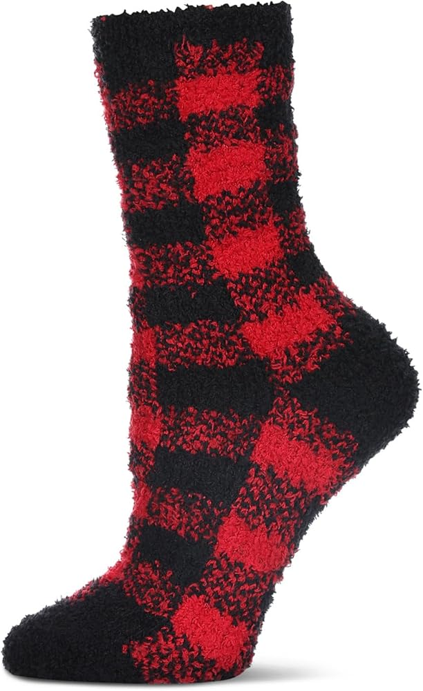 MeMoi Women's Classic Buffalo Plaid Cozy Crew Socks