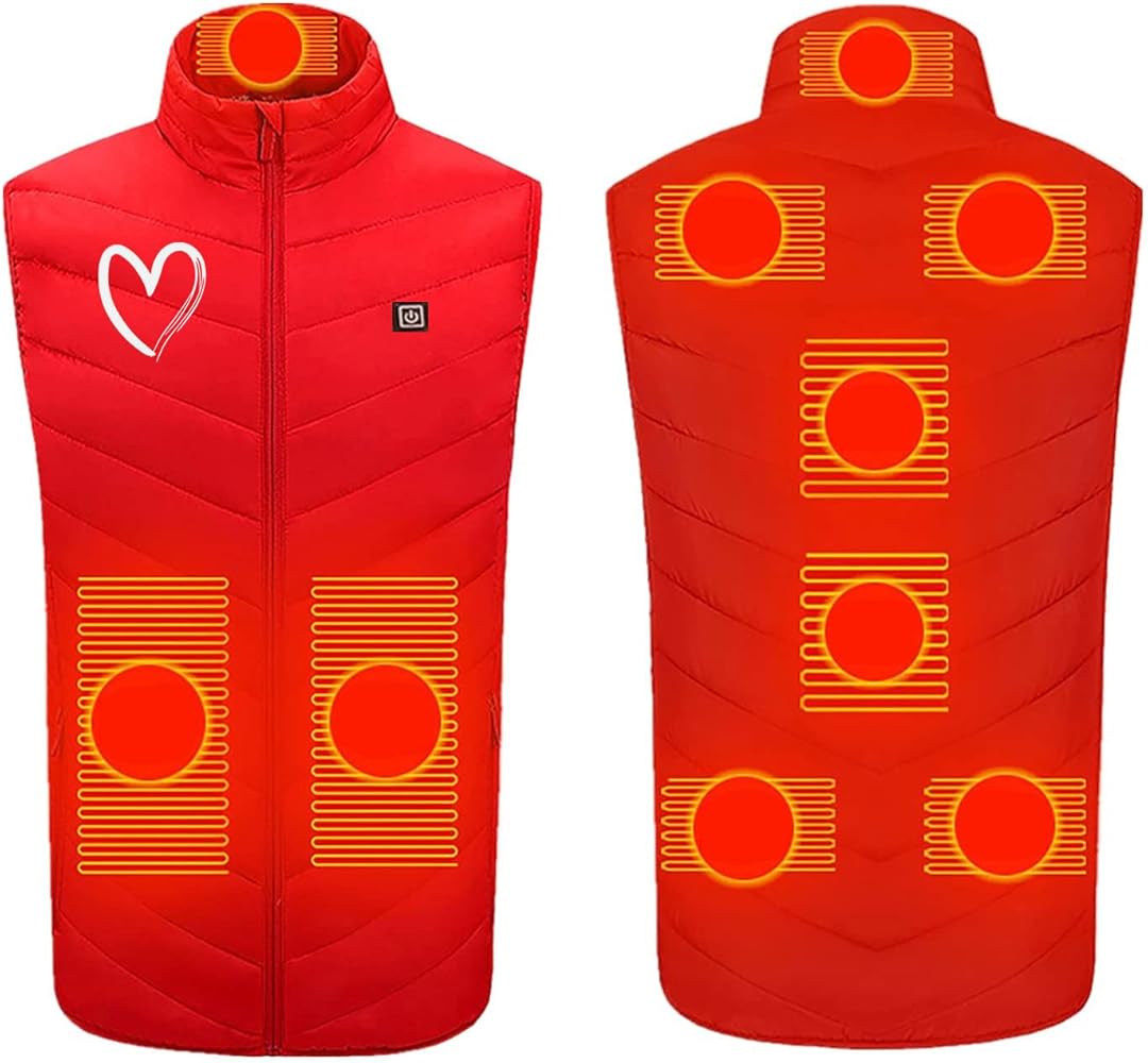 Heated Vest for Women Rechargeable Lightweight Electric Heating Vests Coat with Battery Pack Winter Warm Hiking Jacket