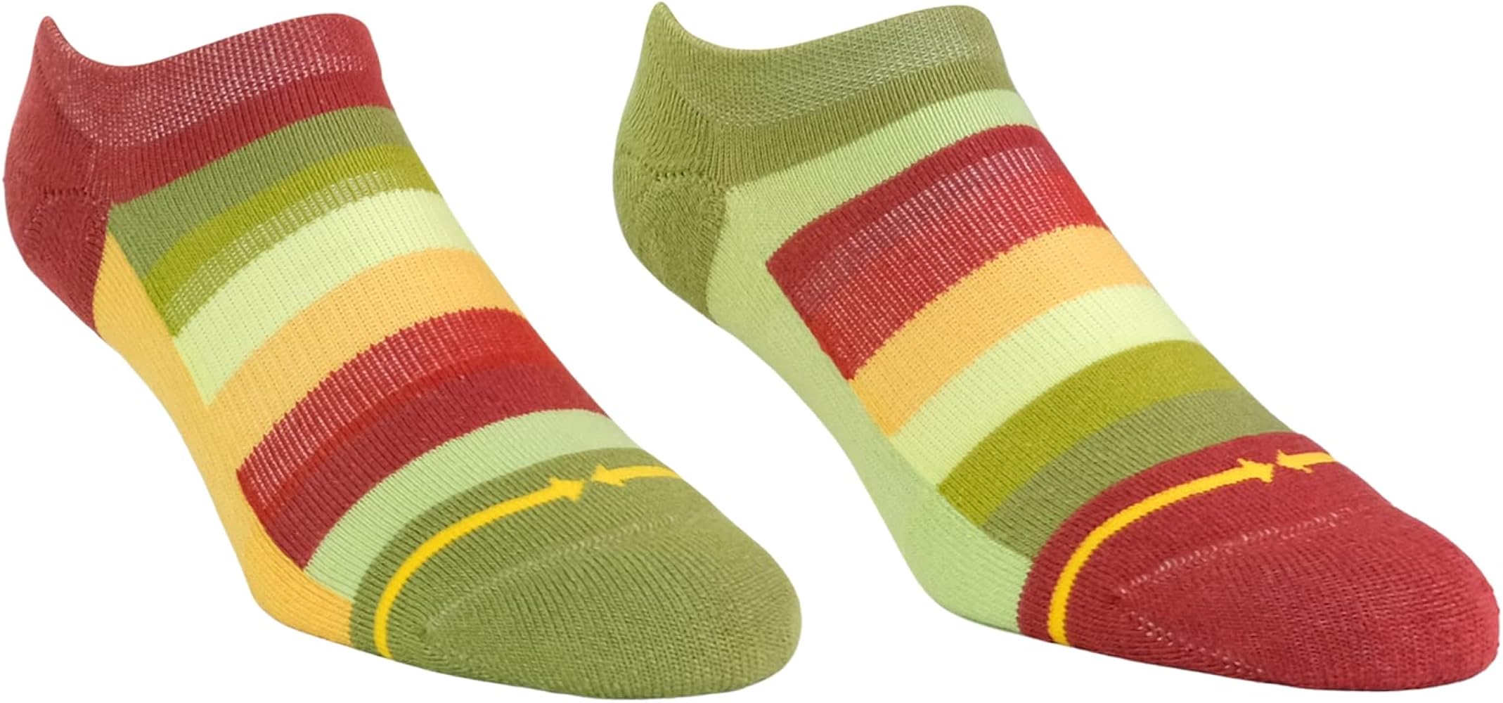 MERGE4 Sunflower Stripes No Show Socks for Men and Women Super Soft Compression Arch Support Non-Slip Ankle Socks