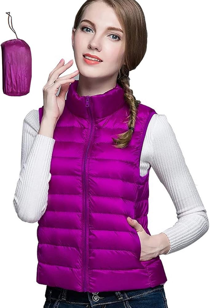 FOURSTEEDS Women's Lightweight Waterproof Packable Down Jacket Outwear Puffer Vest