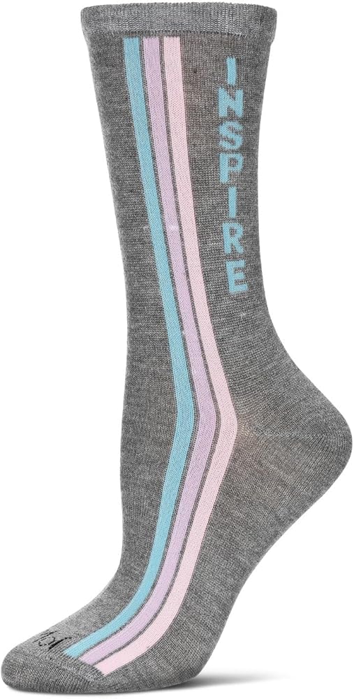 MeMoi Women's Inspire Rayon From Rayon Crew Socks