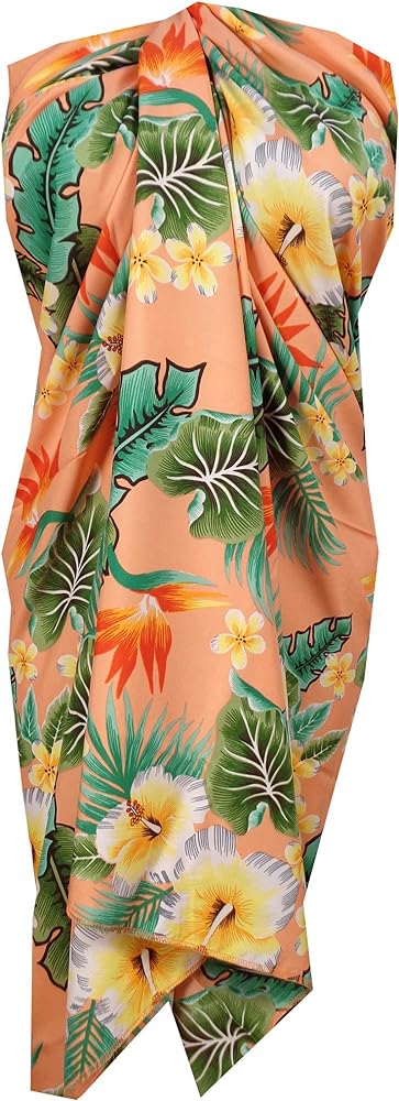 Sarong Wraps for Women Flower Leaf Beach Swimsuit Wrap Plus Size Cover up Pareo