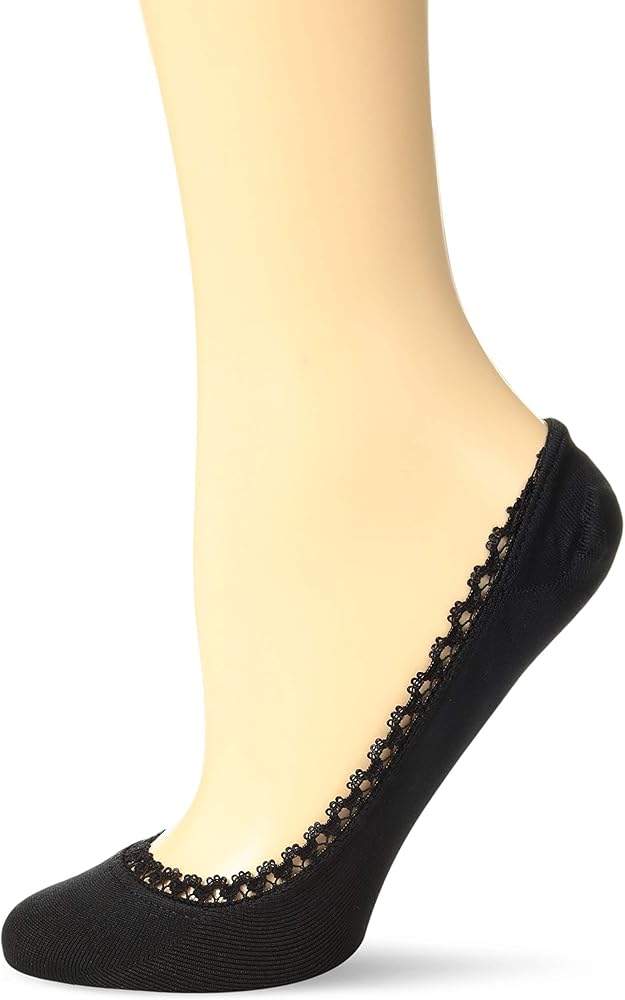 No nonsense womens Lace Trim Low Cut Liner Socks