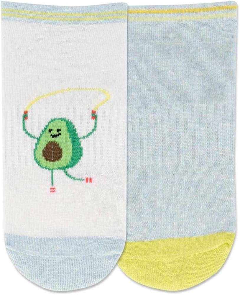 Hot Sox Womens Jump Rope Avocado Low Cut Socks 2 Pair