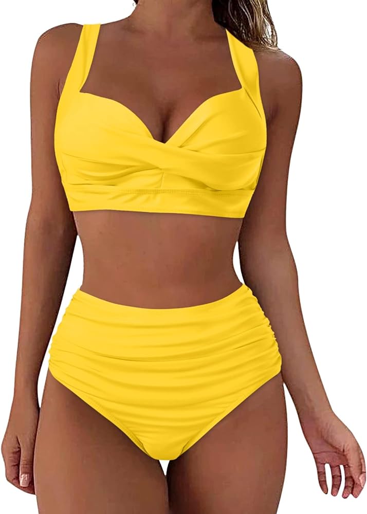 Two Piece Bathing Suits for Women High Waisted Bikini Sexy Push Up Swimsuits Vintage Bikini Sets