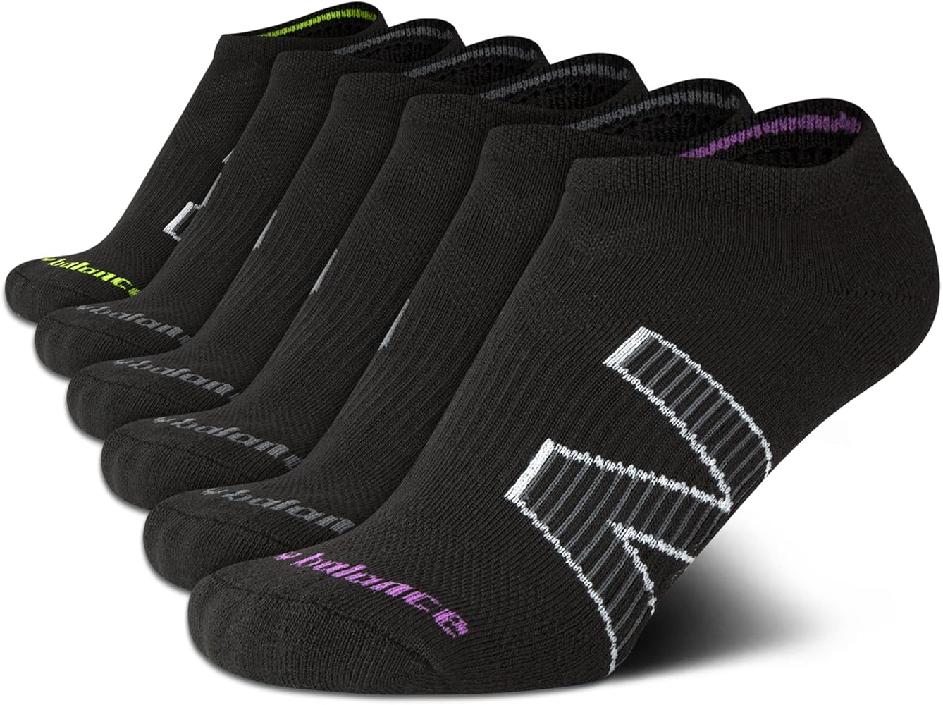 New Balance Women's Athletic Socks - Cushion Low Cut Ankle Socks (6 Pack)