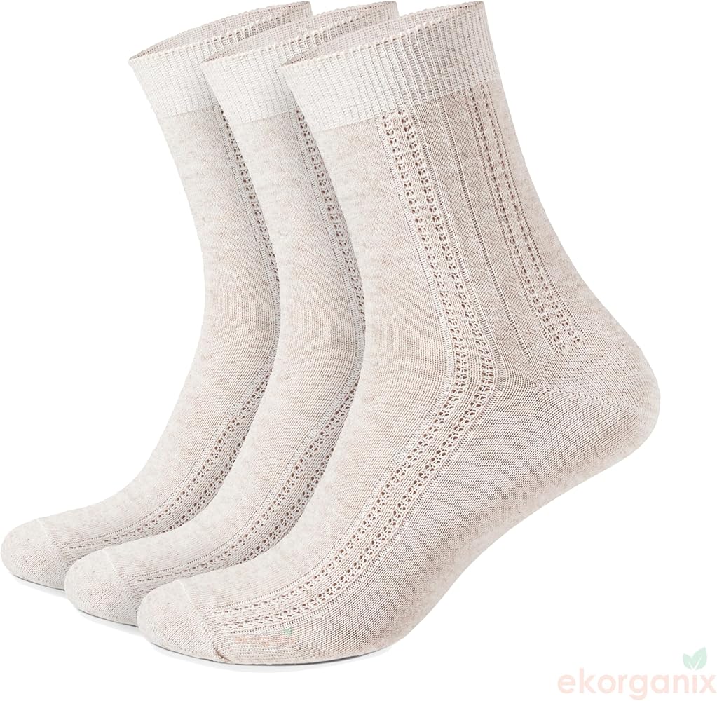 100% Pure Organic Linen Women's socks