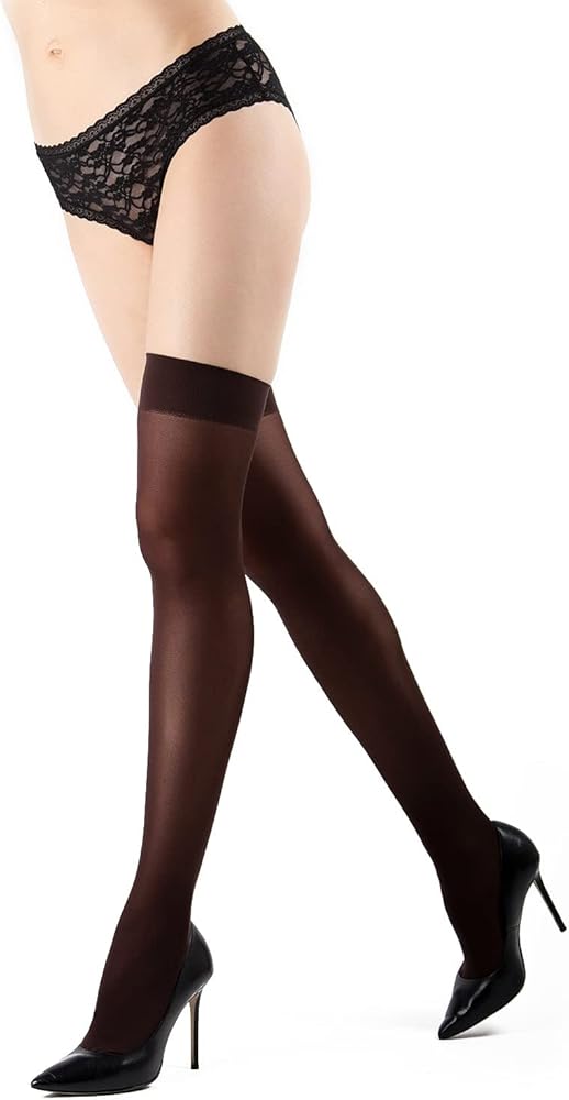 Calzerotto Over the Knee Stockings Moka 3-4