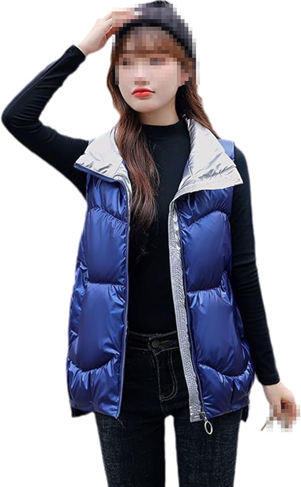 Women Casual Outerwear Waistcoat Short Loose Autumn Winter Down Cotton Vest Jacket