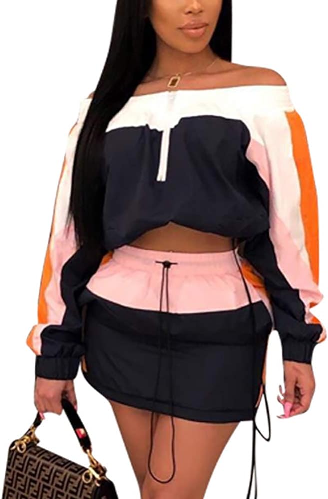 ksotutm Women 2 Piece Outfits Lightweight Windbreaker Jacket Top + High Waist Shorts Plus Size Tracksuit Jumpsuits