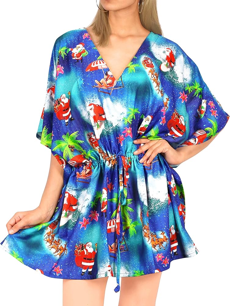 HAPPY BAY Women's Swimsuit Coverups for Women Bathing Suit Christmases Holiday Tops Mini Swim Cover Ups for Swimwear