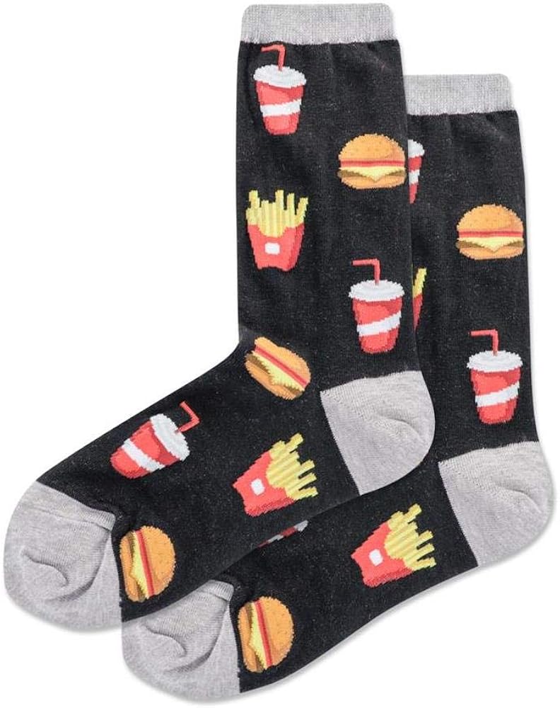 Hot Sox Womens Burger And Fries Crew Socks