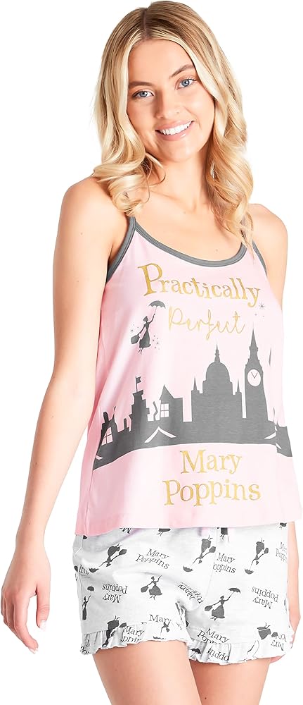 Disney Stitch Womens Pyjamas Vest Short PJs Sets for Women XS-XL Stitch Gifts