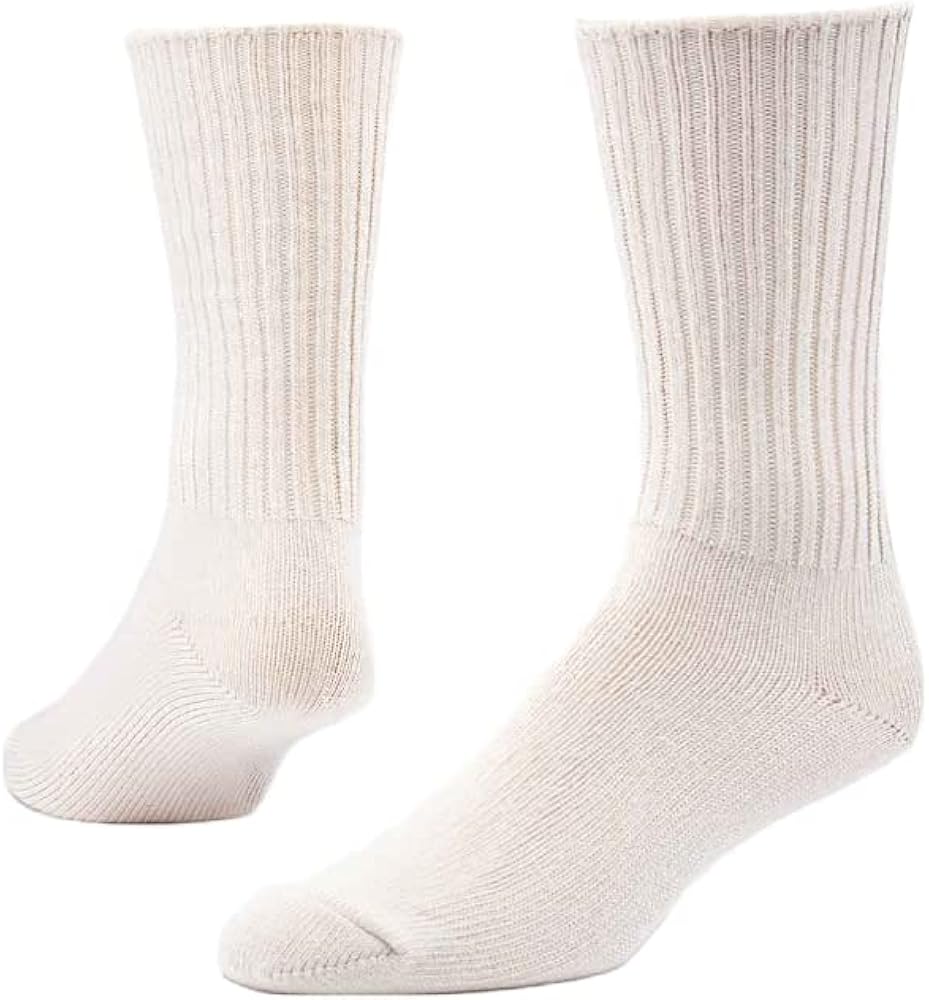 Maggies Functional Organics Natural Cotton Crew Sock, Womens Size 10 to 13 (1 Pair)