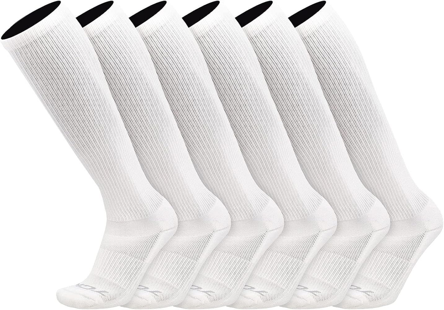 Over the Calf Work Socks for Men and Women 9-11 10-13 13-15 Moisture Wicking Tall Cushioned Knee High Boot Socks 6-pack