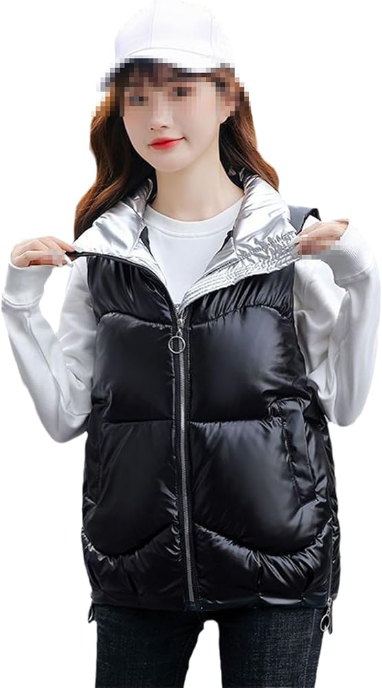 Women Casual Outerwear Waistcoat Short Loose Autumn Winter Down Cotton Vest Jacket