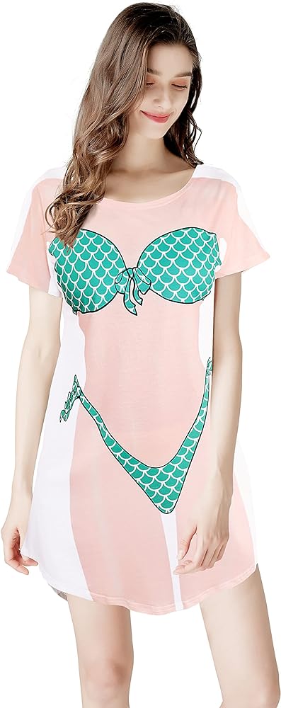 Bellady Bathing Suit for Women,Funny Bikini Shirt Cover Up,Novelty Beach Swimsuit Cover Up