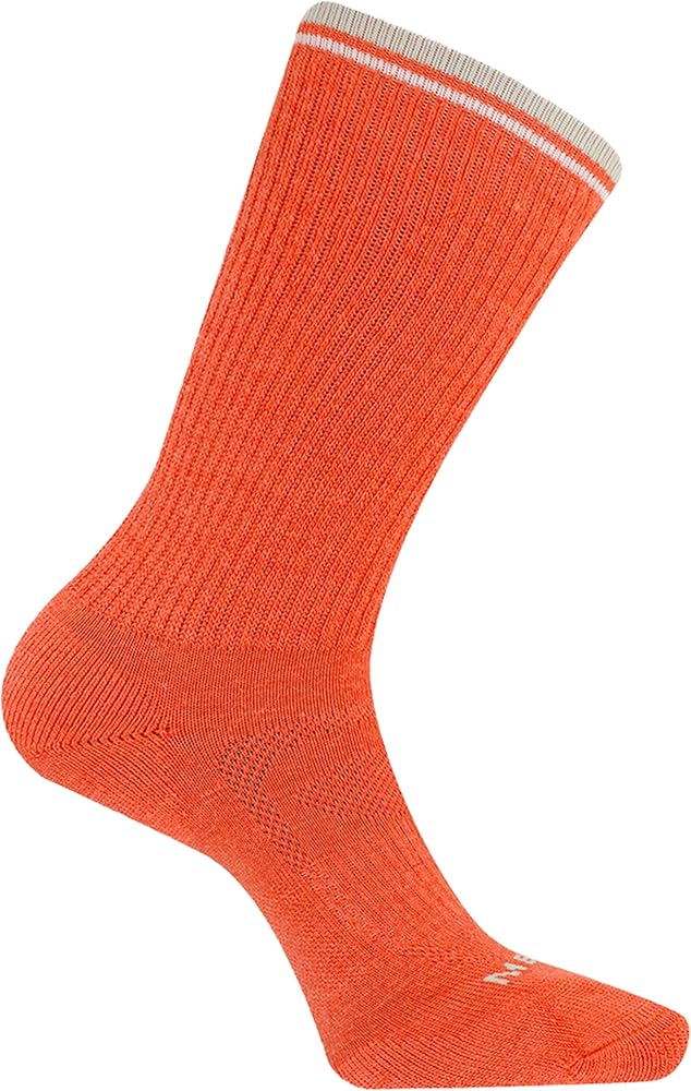 Merrell Men's and Women's Zoned Cushioned Wool Hiking Socks-1 Pair Pack-Breathable Unisex Arch Support